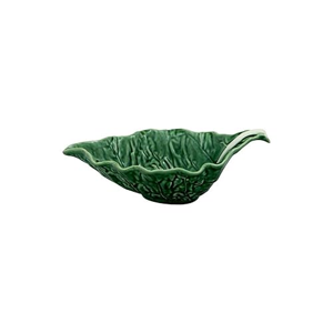 Bordallo Pinheiro Green Cabbage Sauceboat, Set of 2