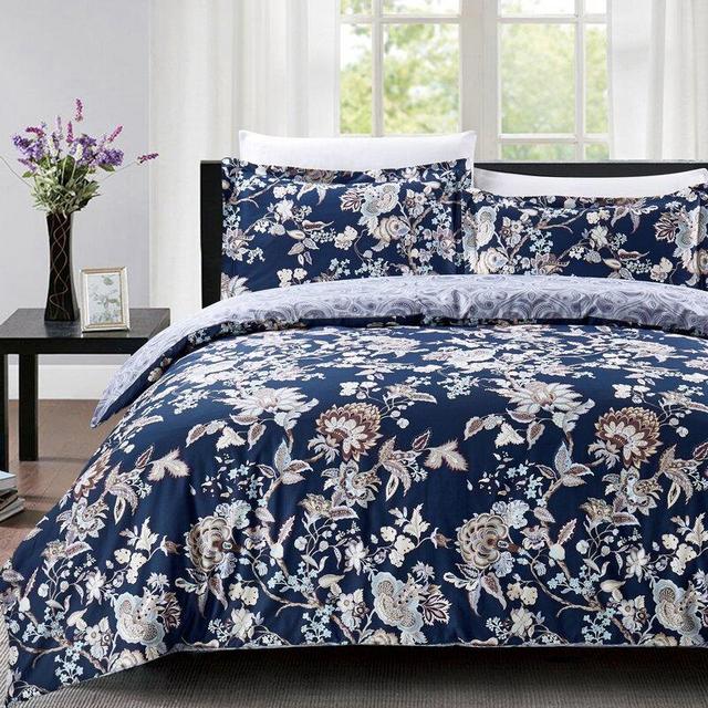 Hillsville Royal Jacobean 100% Cotton Reversible Duvet Cover Set