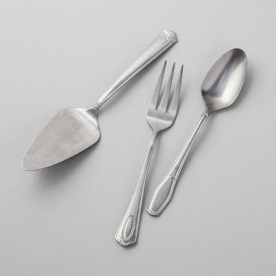 3pk Serving Utensils Antique Finish Stainless Steel - Hearth & Hand™ with Magnolia