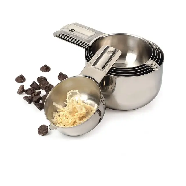RSVP Endurance 18/8 Stainless Steel Nesting Measuring Cups, set of 6