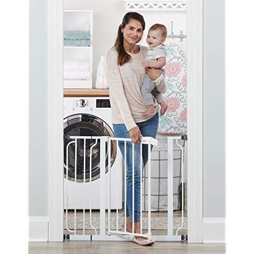 Regalo Easy Step 38.5-Inch Extra Wide Walk Thru Baby Gate, Includes 6-Inch Extension Kit, 4 Pack Pressure Mount Kit, 4 Pack Wall Cups and Mounting Kit