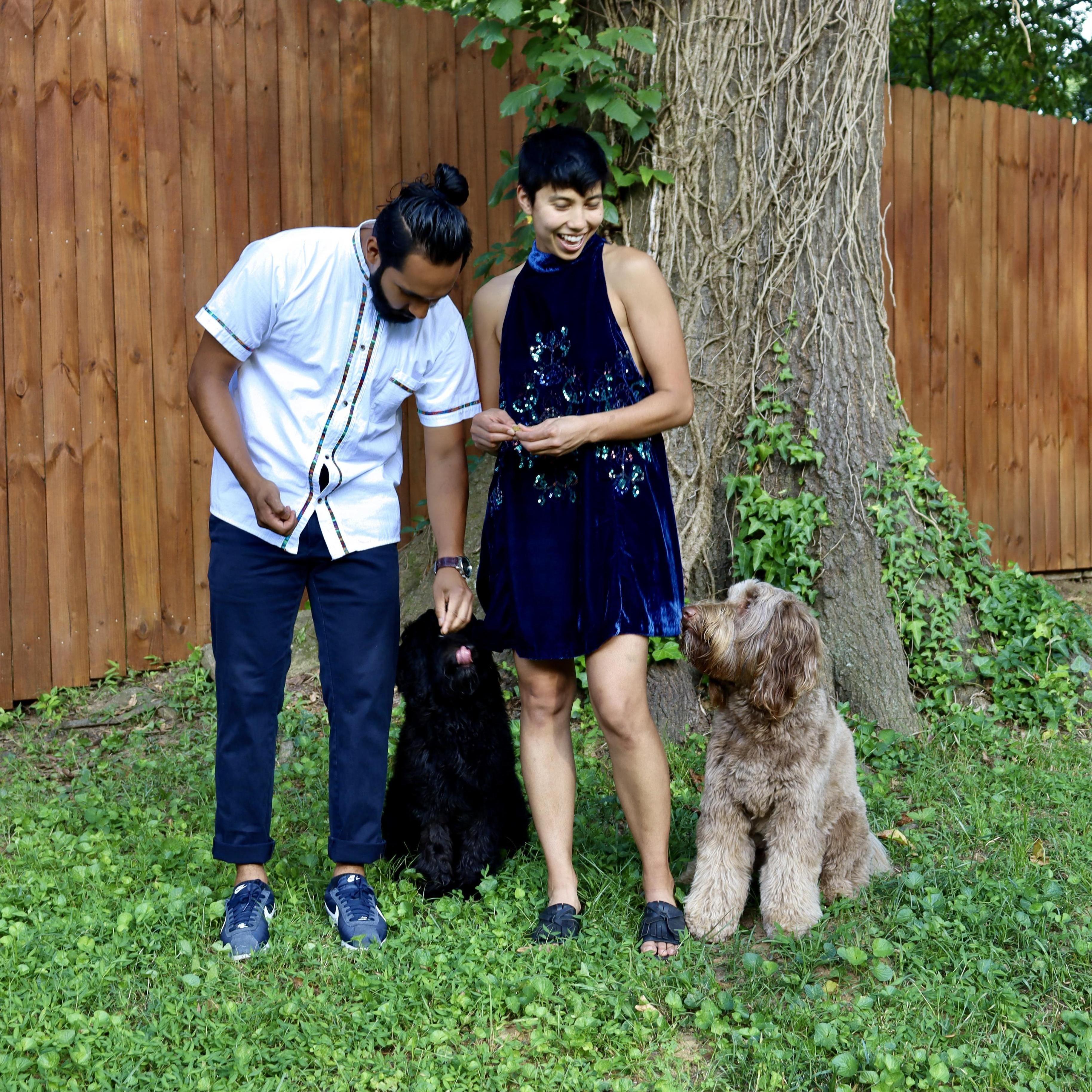 Backyard with our pups Zy and Thor.
