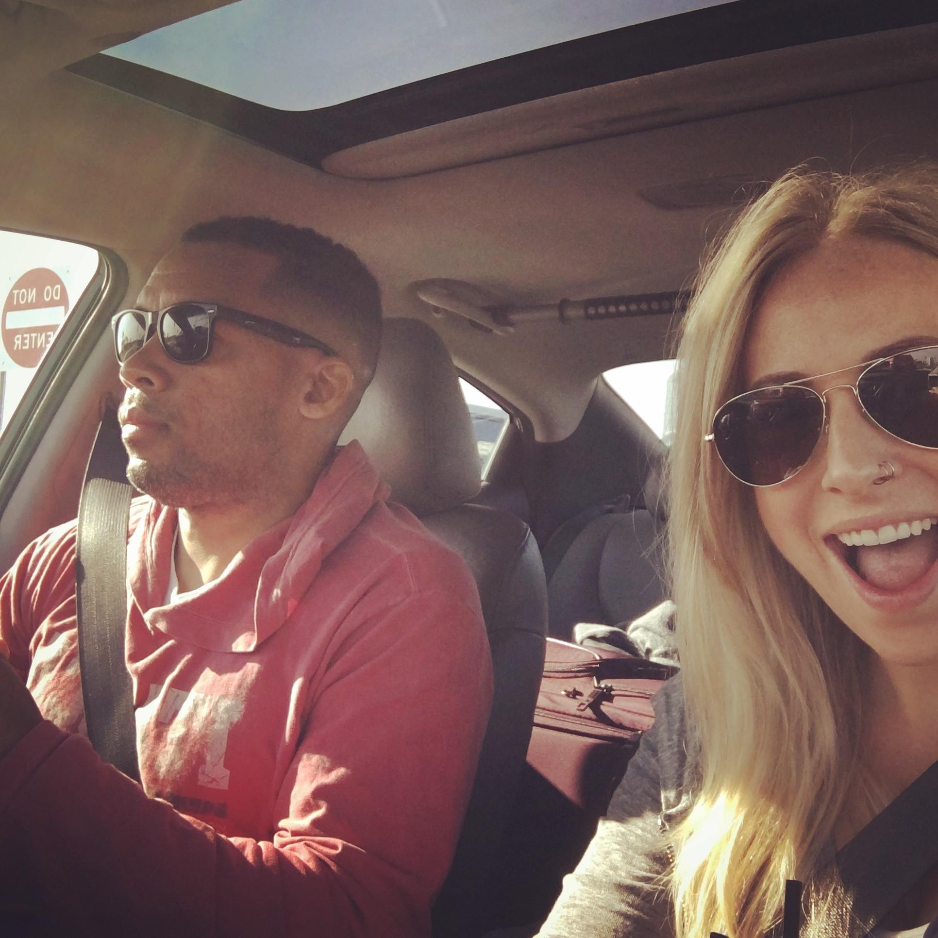 Another car selfie...this time headed to Seattle!