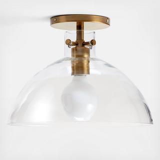 Dakota Glass Dome Mounted Ceiling Light