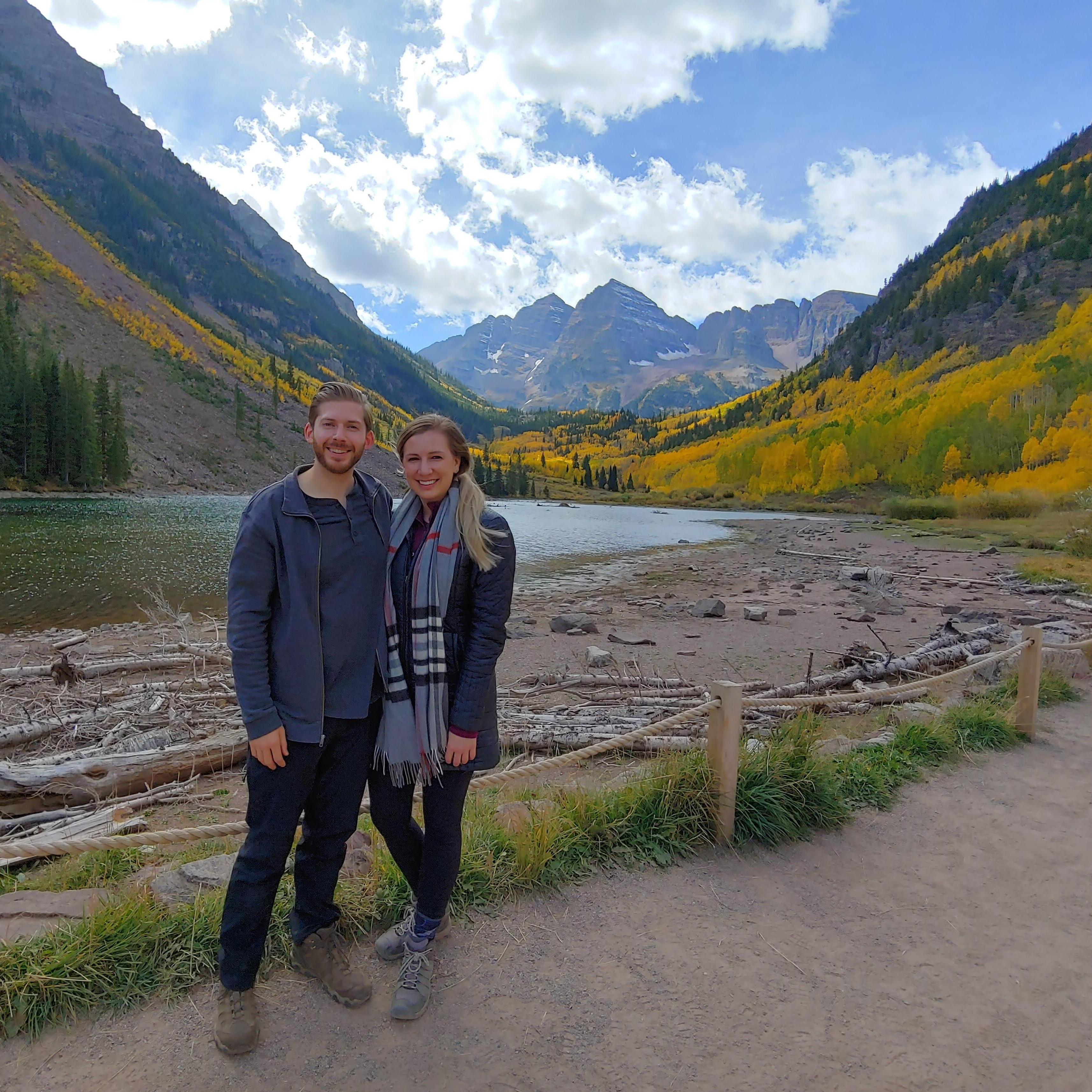 Maroon Bells in Aspen, Colorado. September 2020