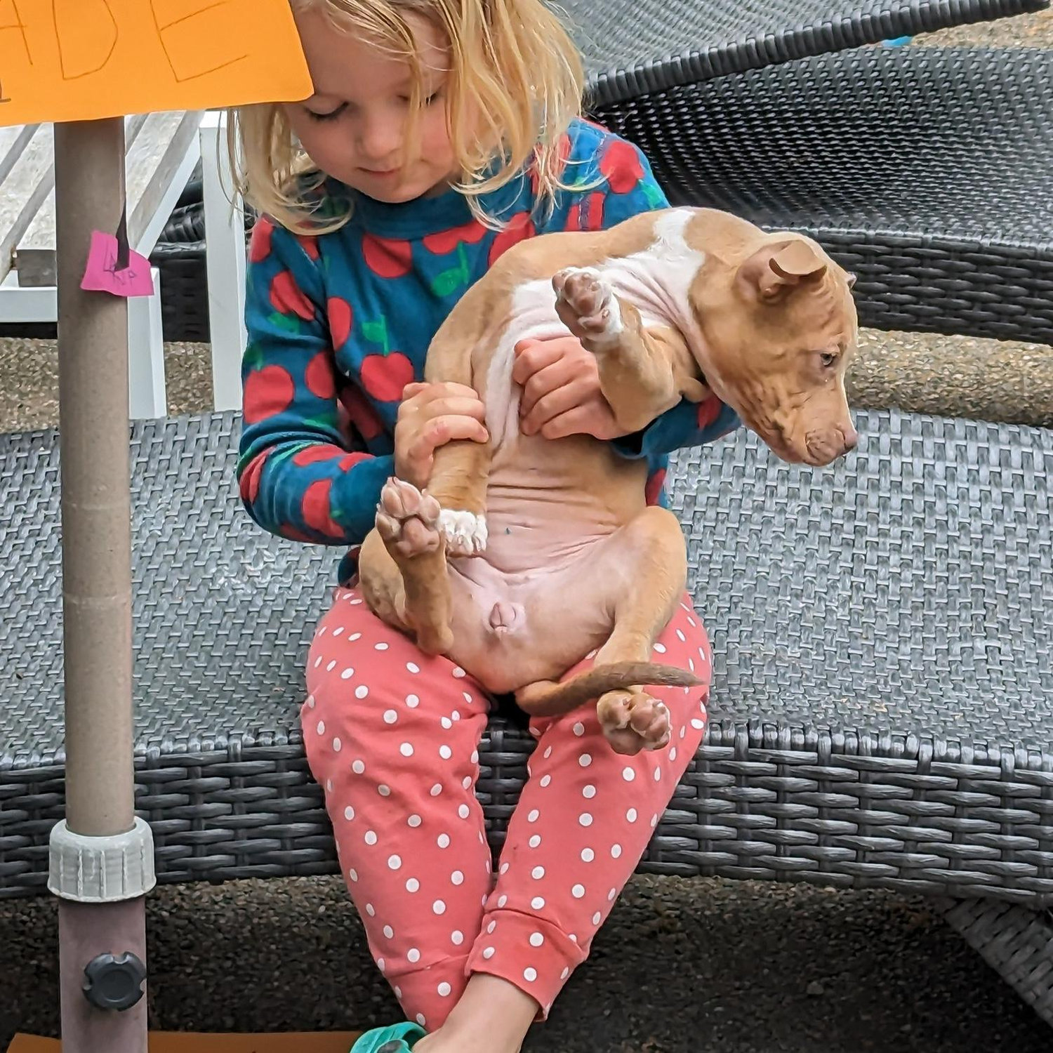 Lana holding Daisy