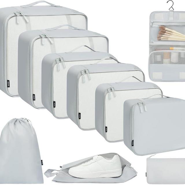 BAGAIL 10 Set/8 Set Packing Cubes Various Sizes Packing Organizer for Travel Accessories Luggage Carry On Suitcase