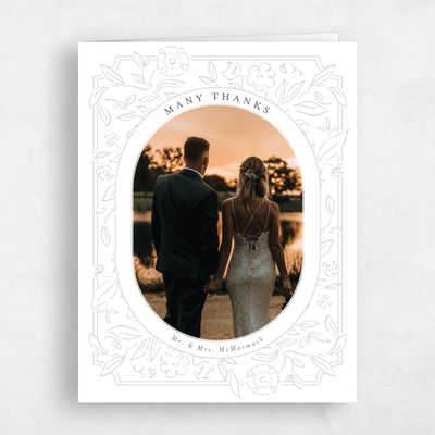 White Whimsical Wedding Thank You - Eze Photo
