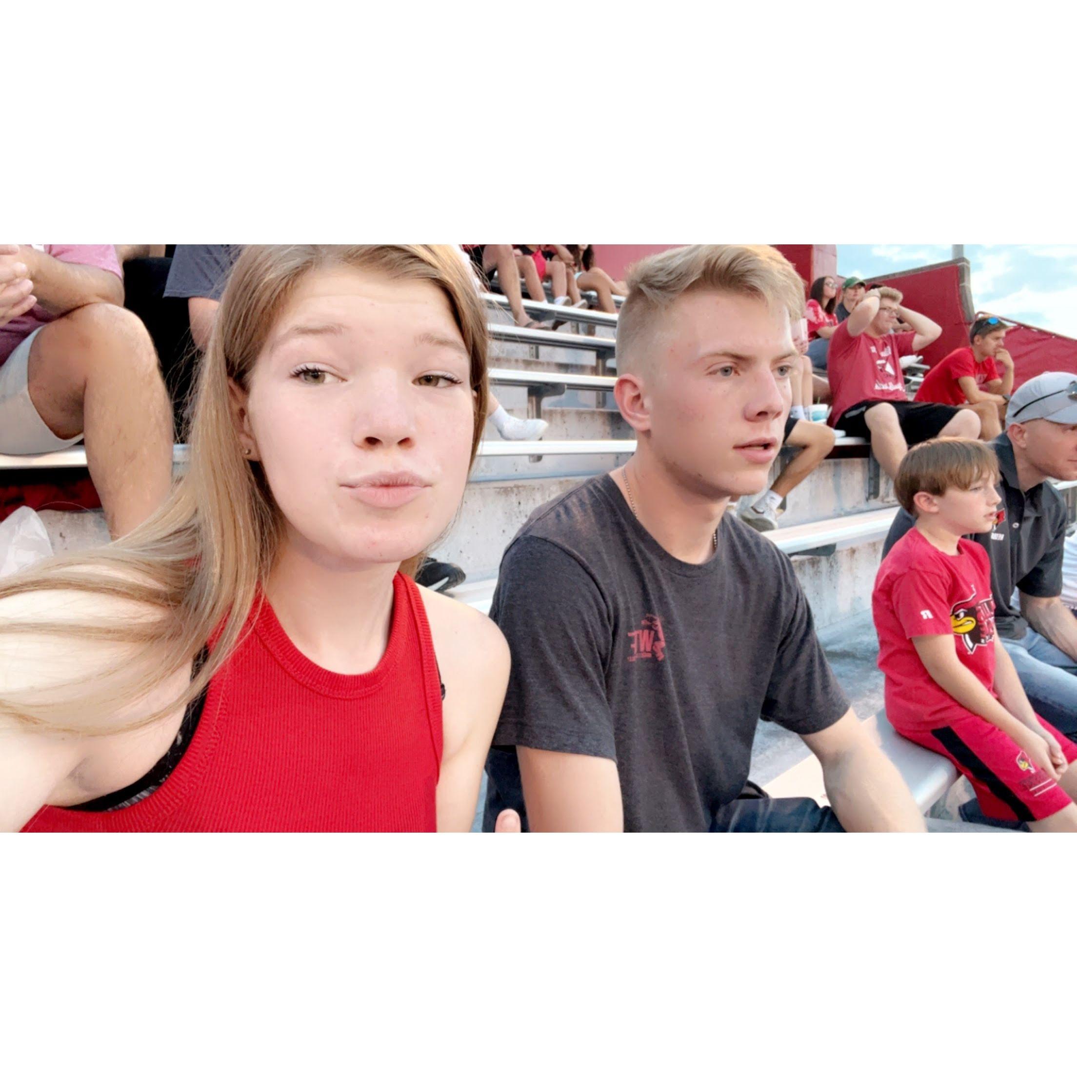 The night we started dating and our first football game together!