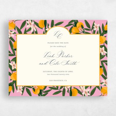 Flamingo, Pink Wedding Save the Date - Melissa Landscape