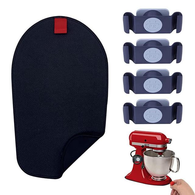 XIFEPFR Mixer Mover for KitchenAid Stand Mixer, 5 Pack Mixer Slider Mat and Cord Organizer for Kitchen Appliances, Sliding Mat Compatible with KitchenAid 4.5-5 Qt Tilt-Head Stand Mixer, Artisan Mini