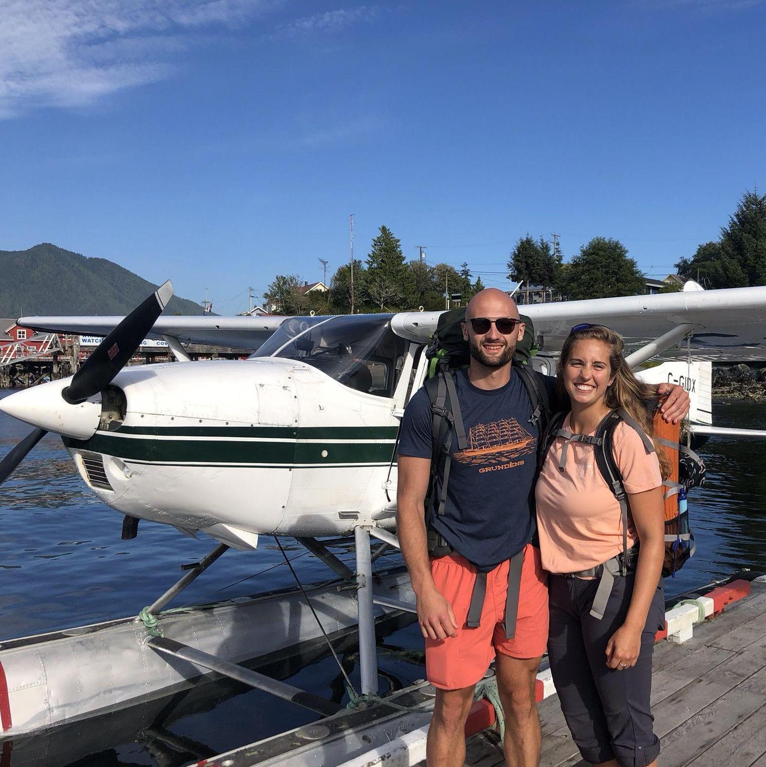 the day we "started" dating. Andrew booked us a float plane trip to a small island where we camped for the night and went to intertidal hot springs. Vancouver Island, July 2018
