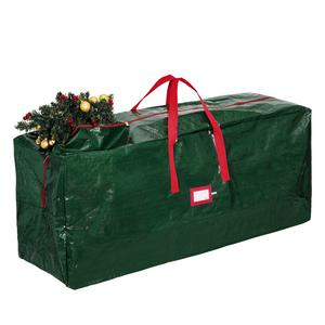 Zober Extra Large Christmas Tree Bag - Artificial Christmas Tree Storage for Un-Assembled Trees up to 9’ Tall with Sleek Zipper - Also Accommodates Holiday Inflatables | 65 x 15 x 30 … (Green)