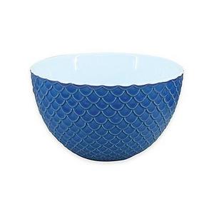 Everyday White® by Fitz and Floyd® Bistro Blue Scallop Texture Bowl