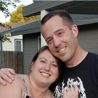 Our engagement photo taken moments after Justin proposed to Christa.