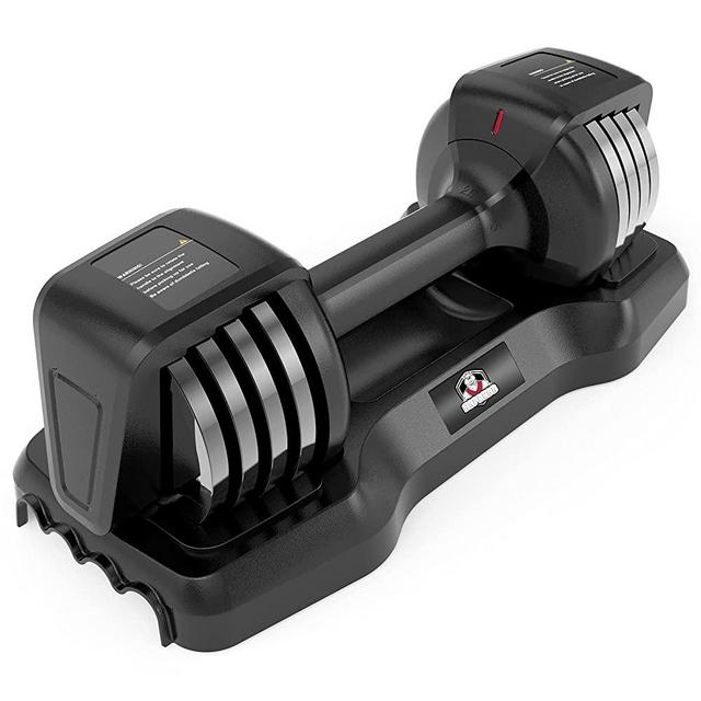 Adjustable Dumbbell, HAPBEAR 12.5/25 LBS Adjustable Exercise Dumbbell Set, Adjustable Weight by Turning Handle, Free Weight Set for Gym Home Men Women Fitness
