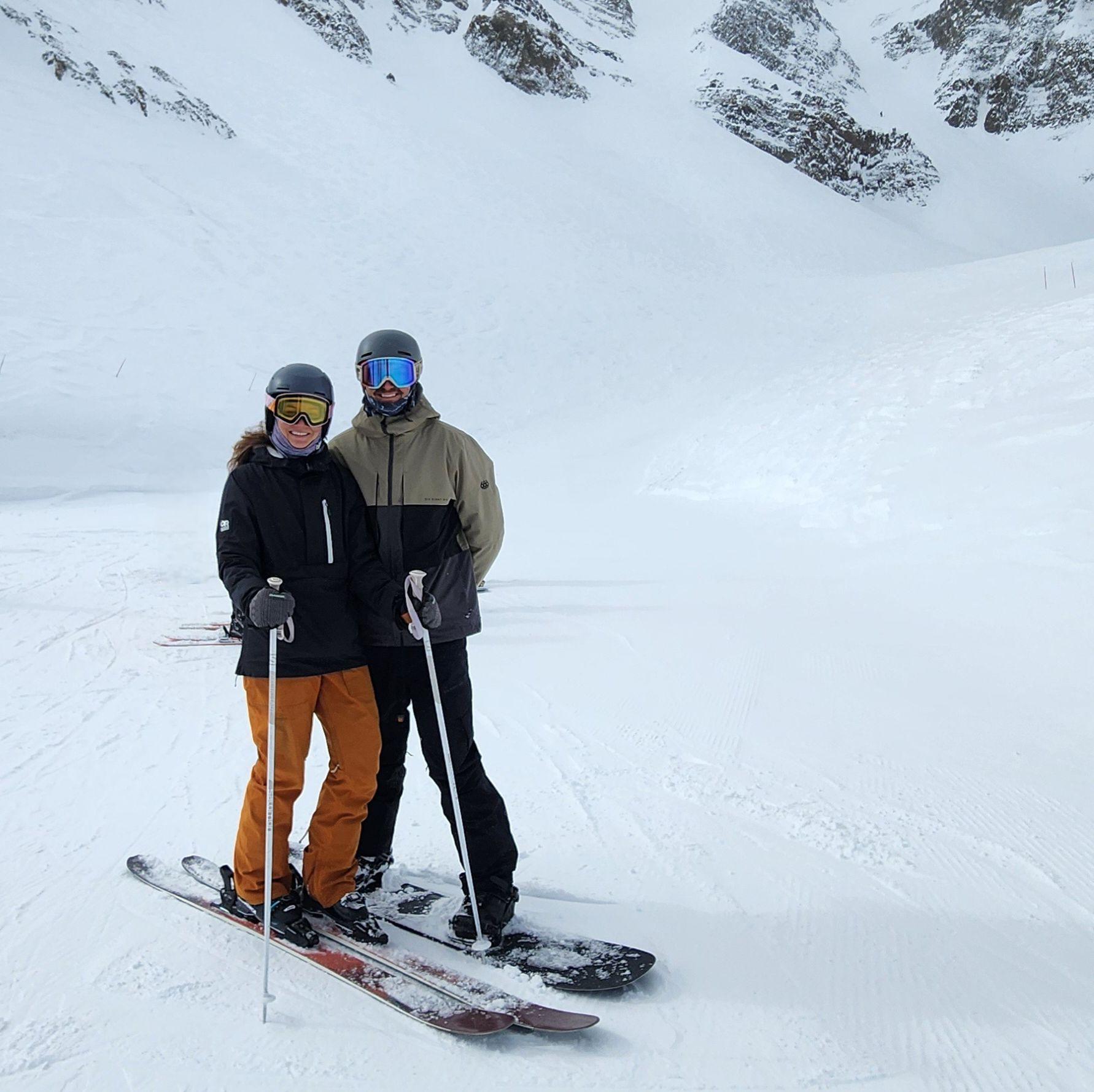Our favorite winter activity. Skiing in Big Sky, MT