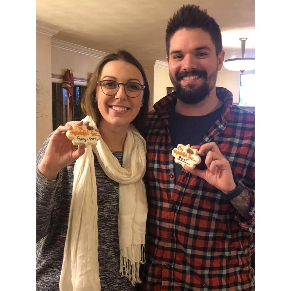 Thanksgiving Thankful Cookies - Kristi "Family and pups" Tyler "Beer" 2019