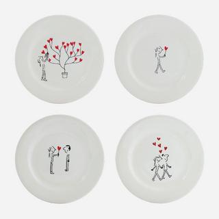 Les Amoureux Dessert Plates Assorted