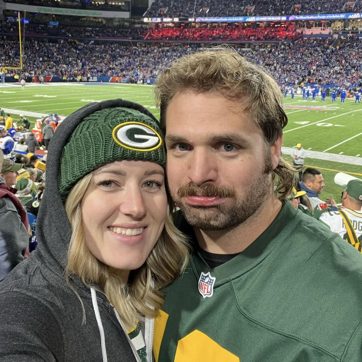 Packers lost to the Bills, and last season Aaron Rodgers (Adam's man crush) played with the packers!