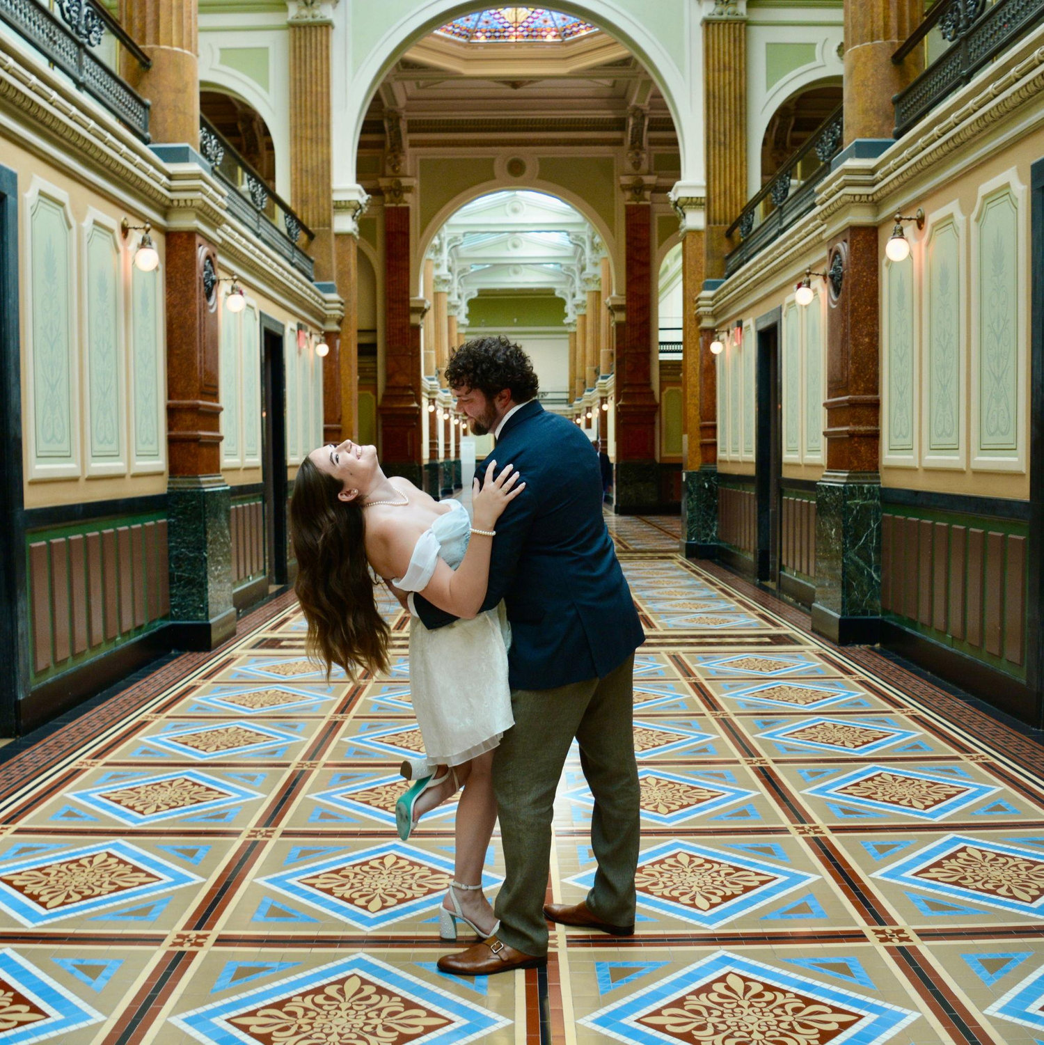 Engagement Photos taken by our dear friend and bridesmaid Jen Lavoie at the Portrait Gallery in DC!