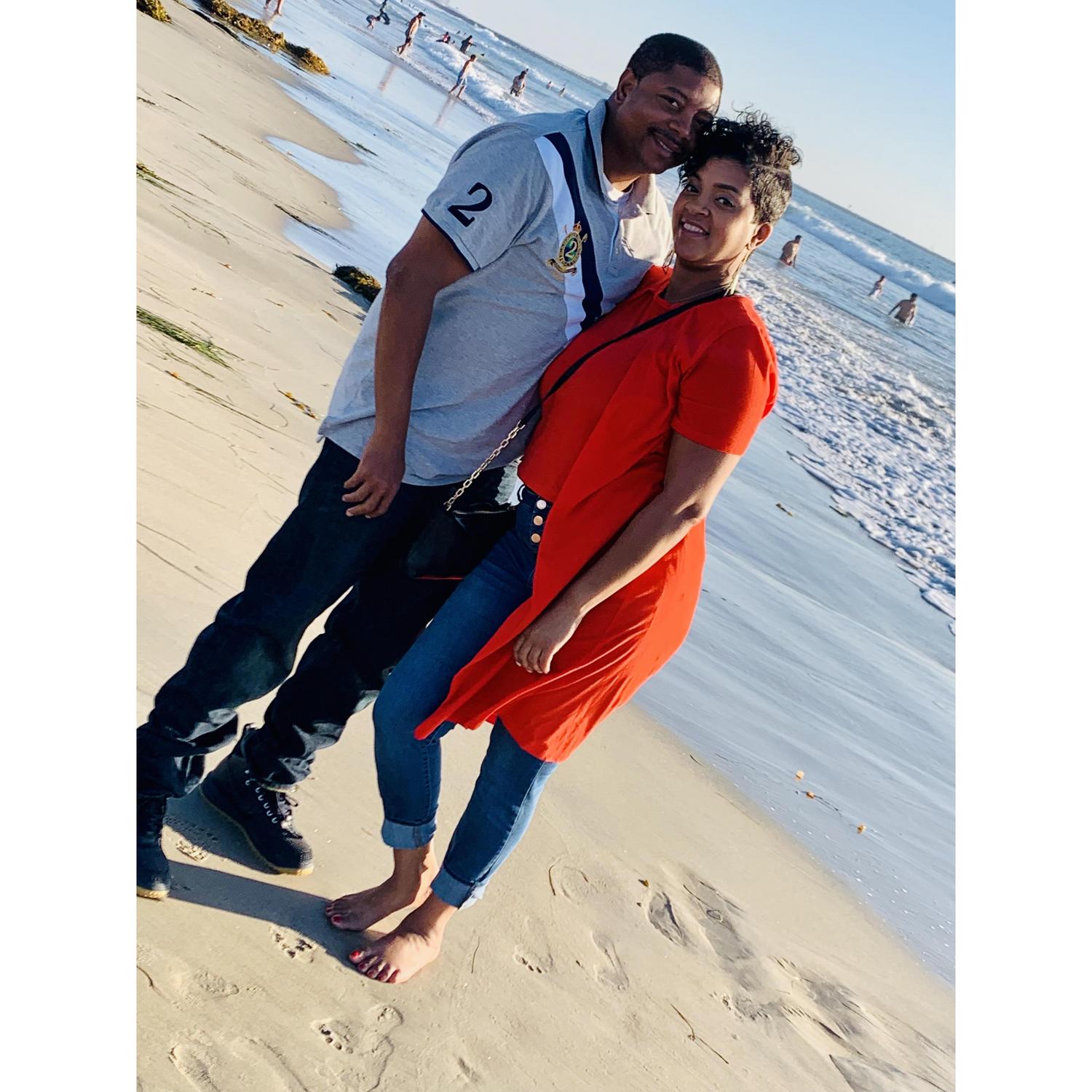 Hand in hand, toes in the sand!