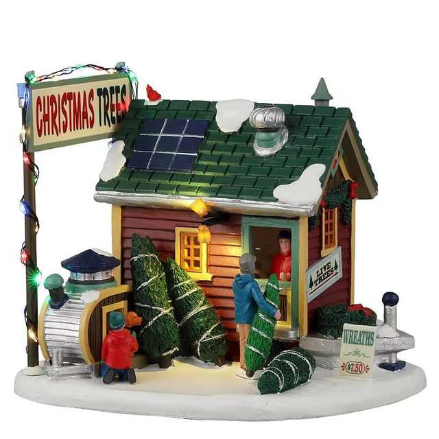 Lemax Village Collection Tiny House Tree Lot, B/O (4.5V) #25901