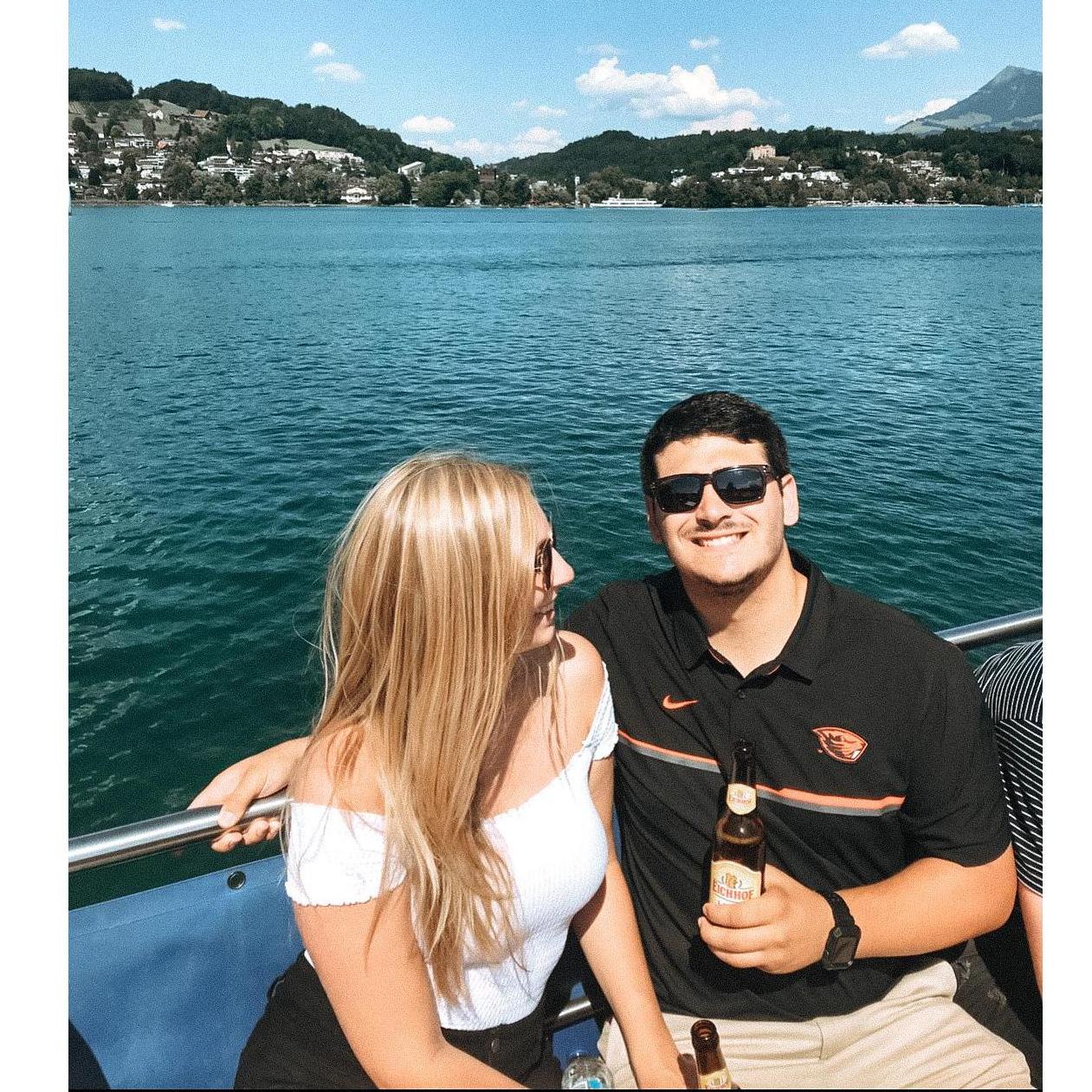 Boating in Lucerne, Switzerland!