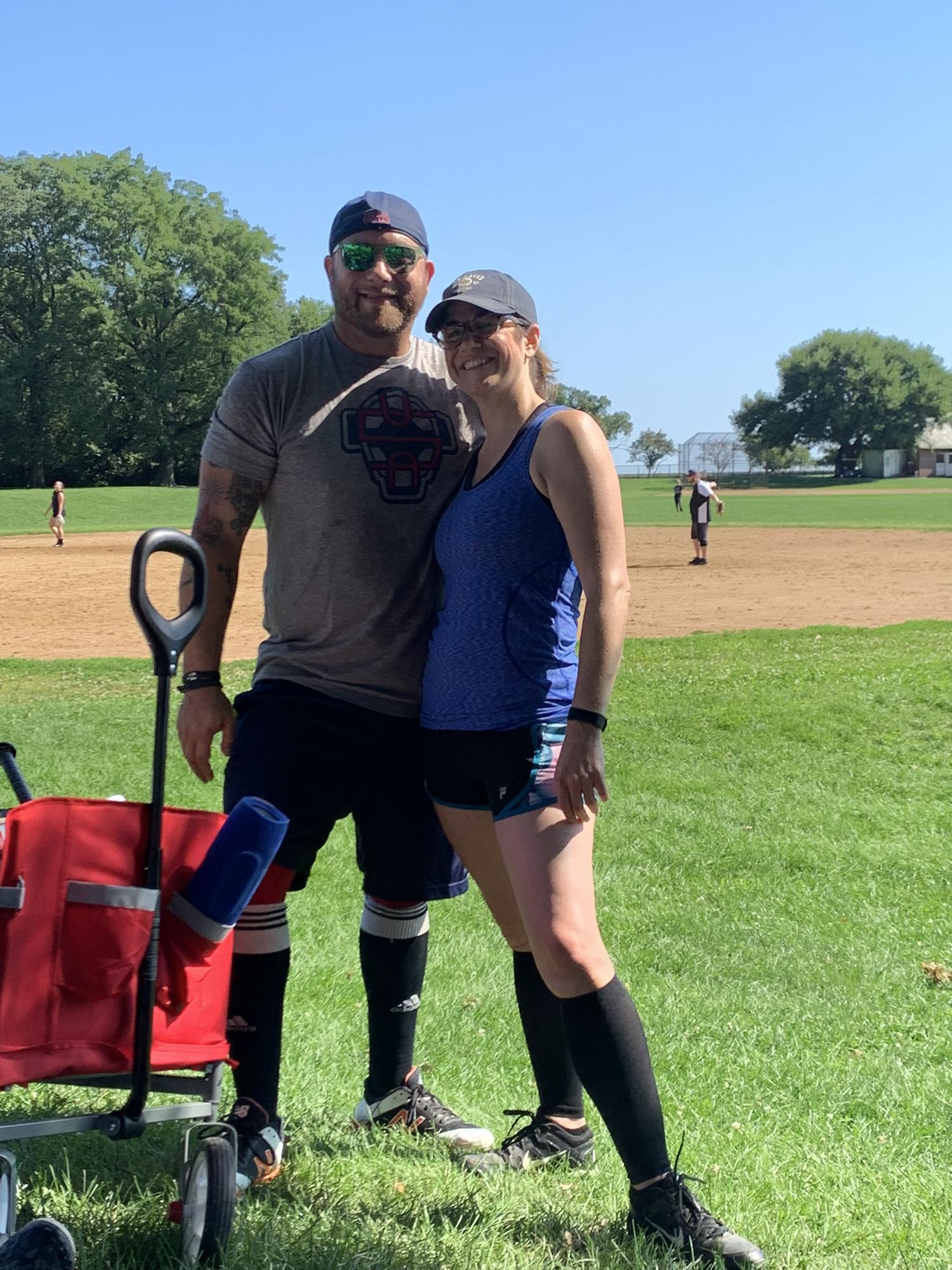 Our first softball tournament at Waveland Park in Chicago