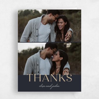 Black Typography Wedding Thank You - Hippley Multiphoto