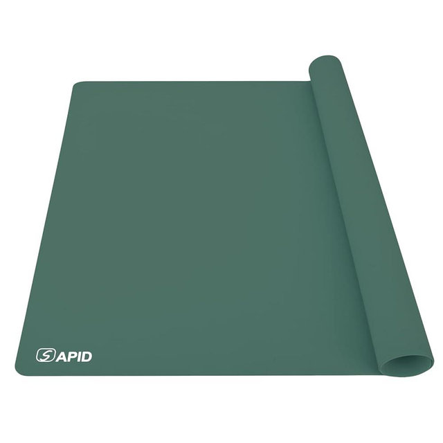 Sapid Extra Large Silicone Sheet for Crafts, Thick Silicone Jewelry Casting Mats, Nonstick Nonslip Silicon Mat for Epoxy Resin, Art Painting, Heat- Resistance Counter Mat (20"×27.9", Dark Green)