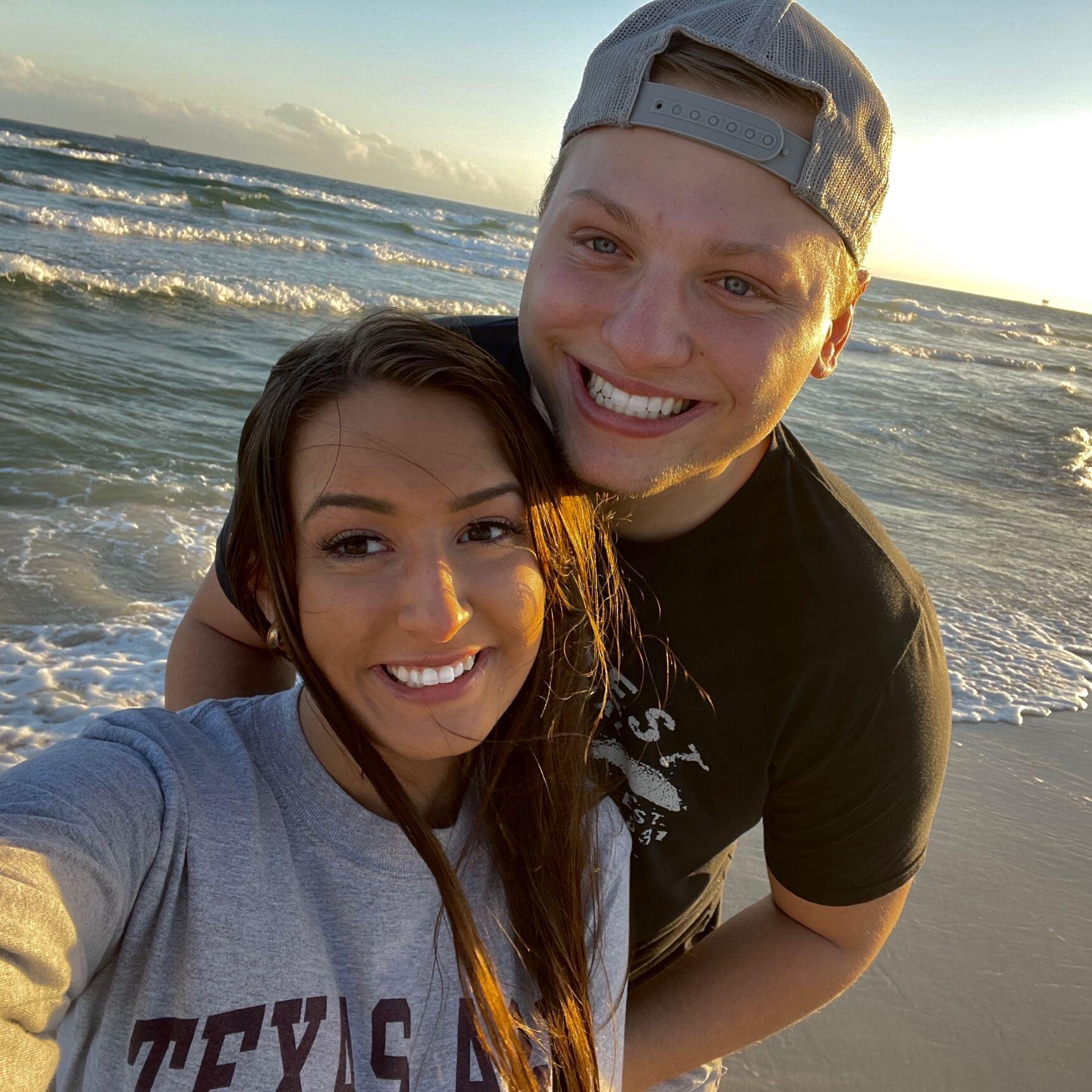 This was our first trip to the beach together 