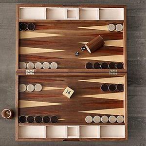 Italian Leather Backgammon Set