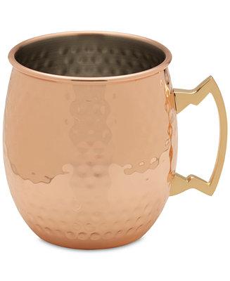 Modernist Copper-Plated Moscow Mule Hammered Mug