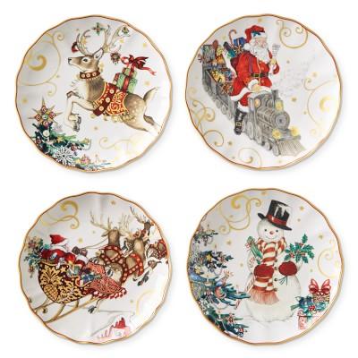 Twas the Night Mixed Salad Plates, Set of 4
