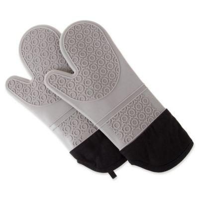 Nottingham Home Lavish Silicone Oven Mitts in Grey