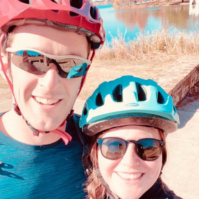 Two bikes for couples cycling