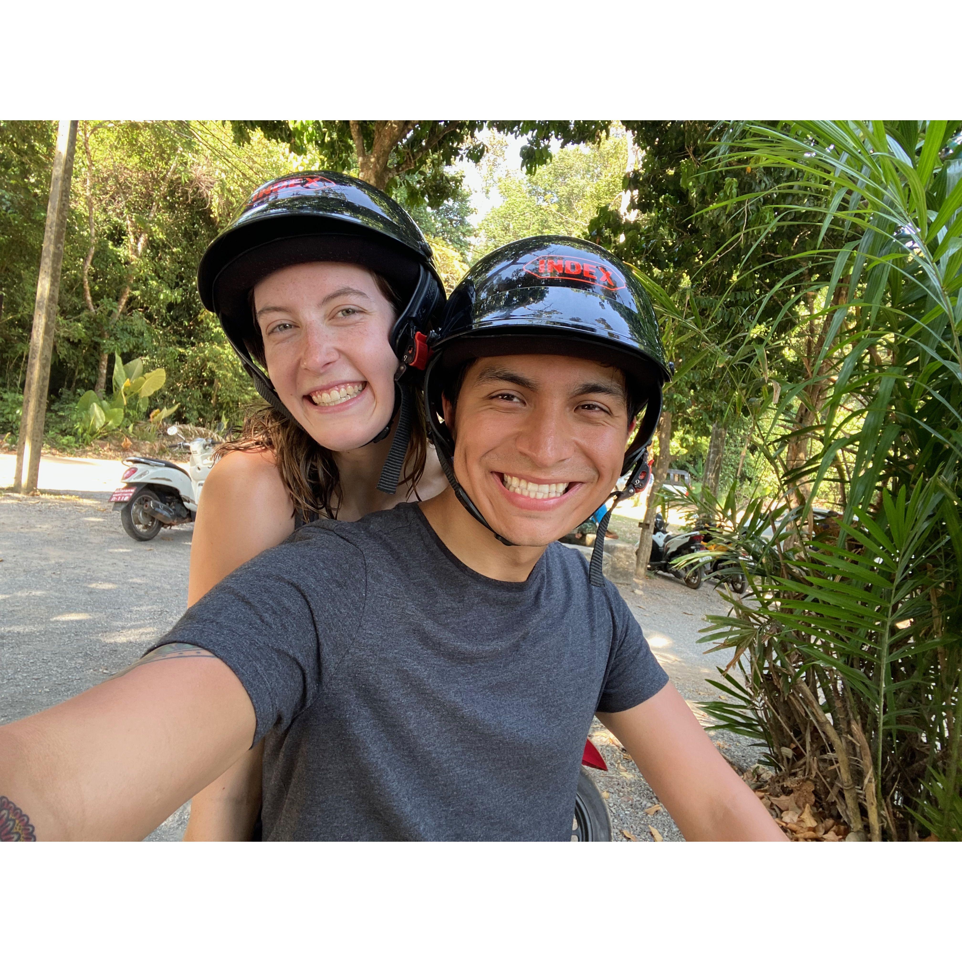 Riding motorbikes through Thailand, January 2024