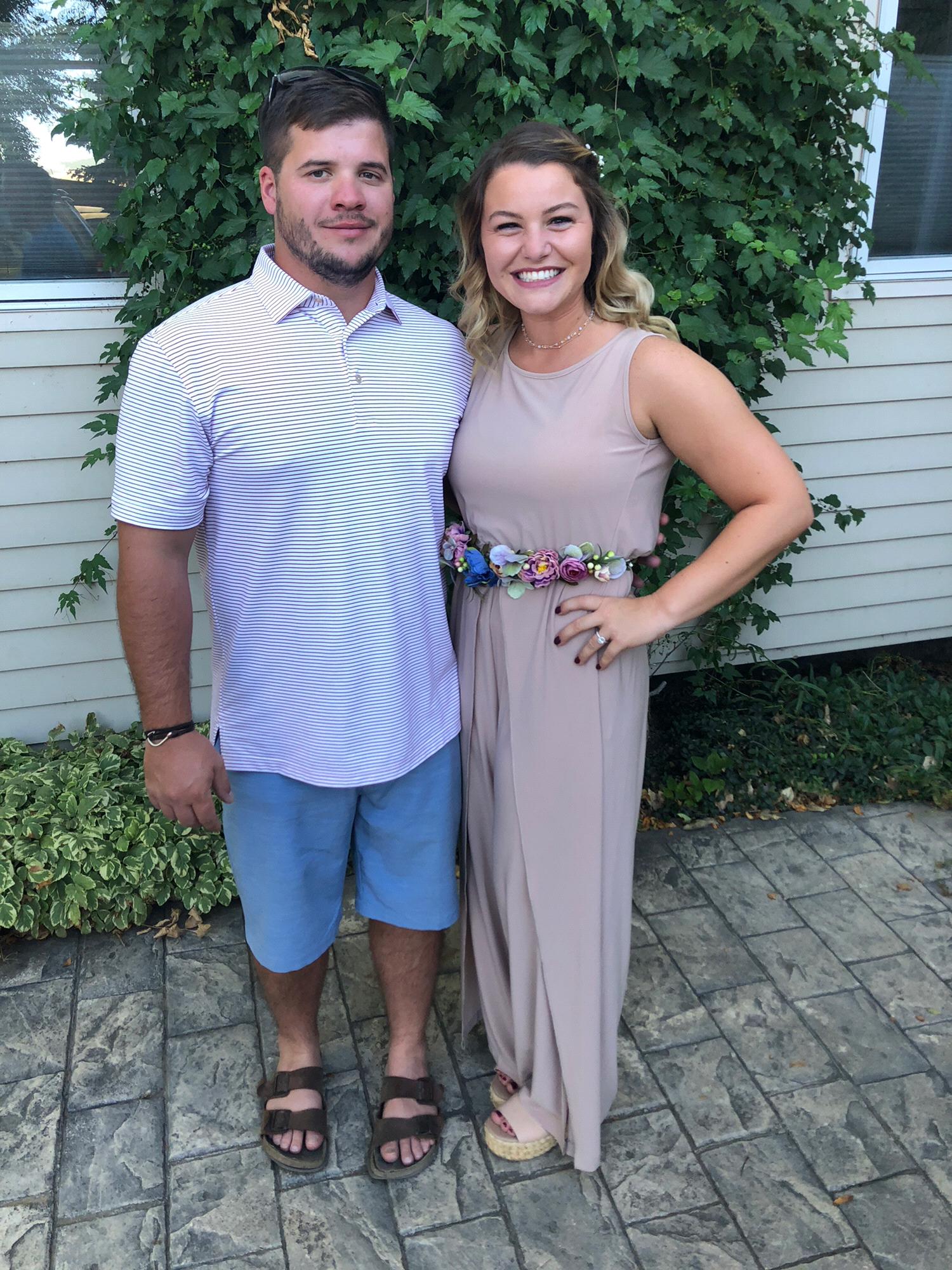 At Lindsey's sister's wedding.