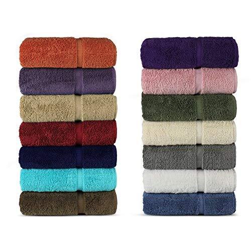 Luxury Hotel & Spa Bath Towel Turkish Cotton, 27" x 54",Set of 4