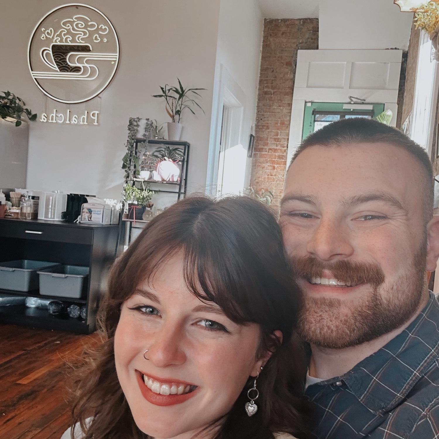 Coffee run right before engagement photos!
