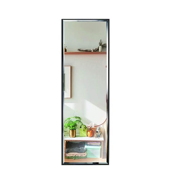 14x48 Inch Full Length Mirror Wall Mounted, Large Body Mirror with Rectangular Framed for Bedroom Bathroom Living Room Decor, Black
