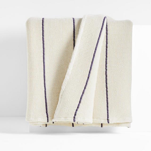 Brista Full/Queen Striped Waffle Blanket