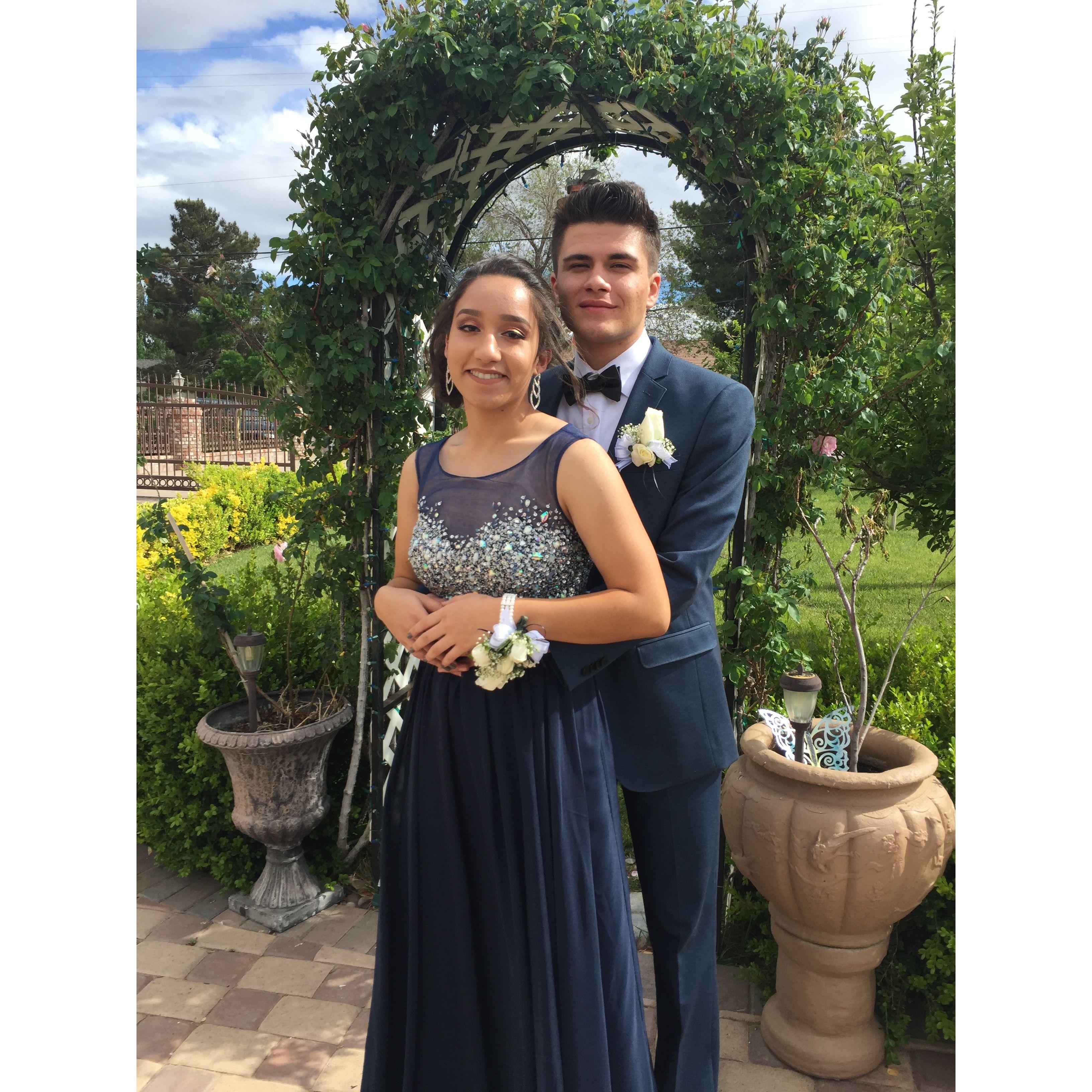 We went to prom and it was our first day as boyfriend and girlfriend.