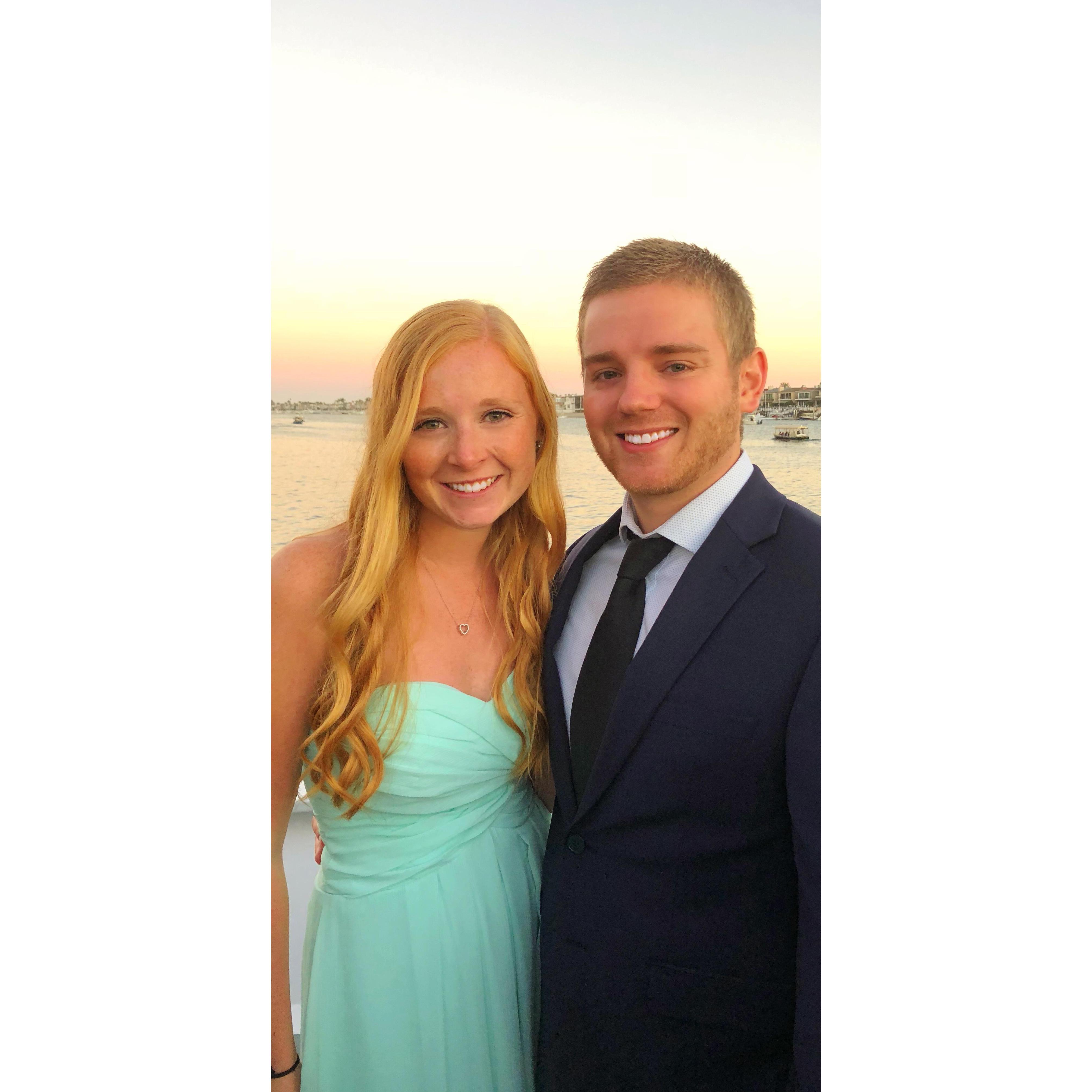 Attending a yacht party with Shelby's PA class in Newport Beach, CA
