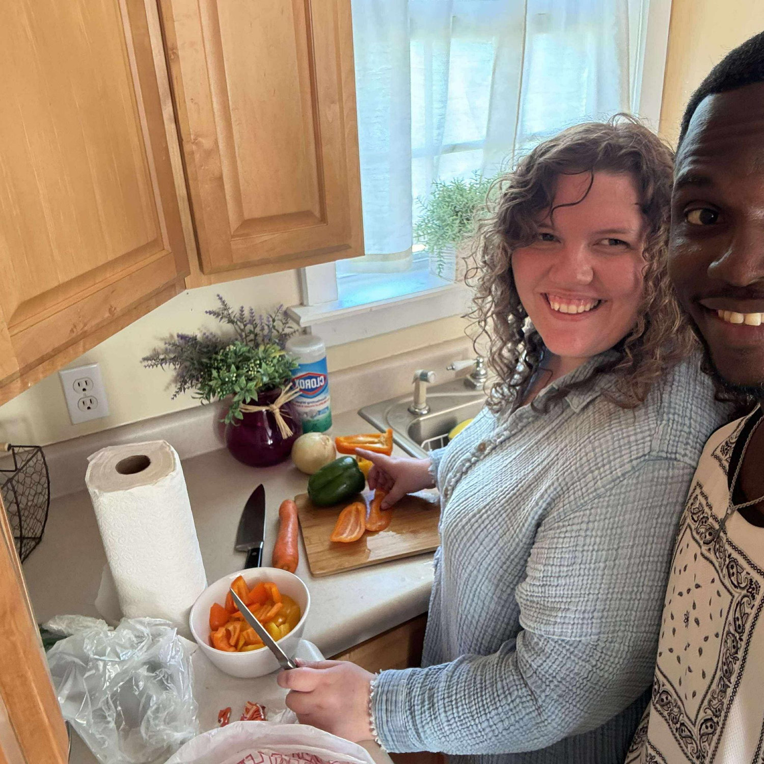 Our first time cooking together