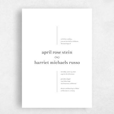 White Wedding Invitation - Powell Stamp