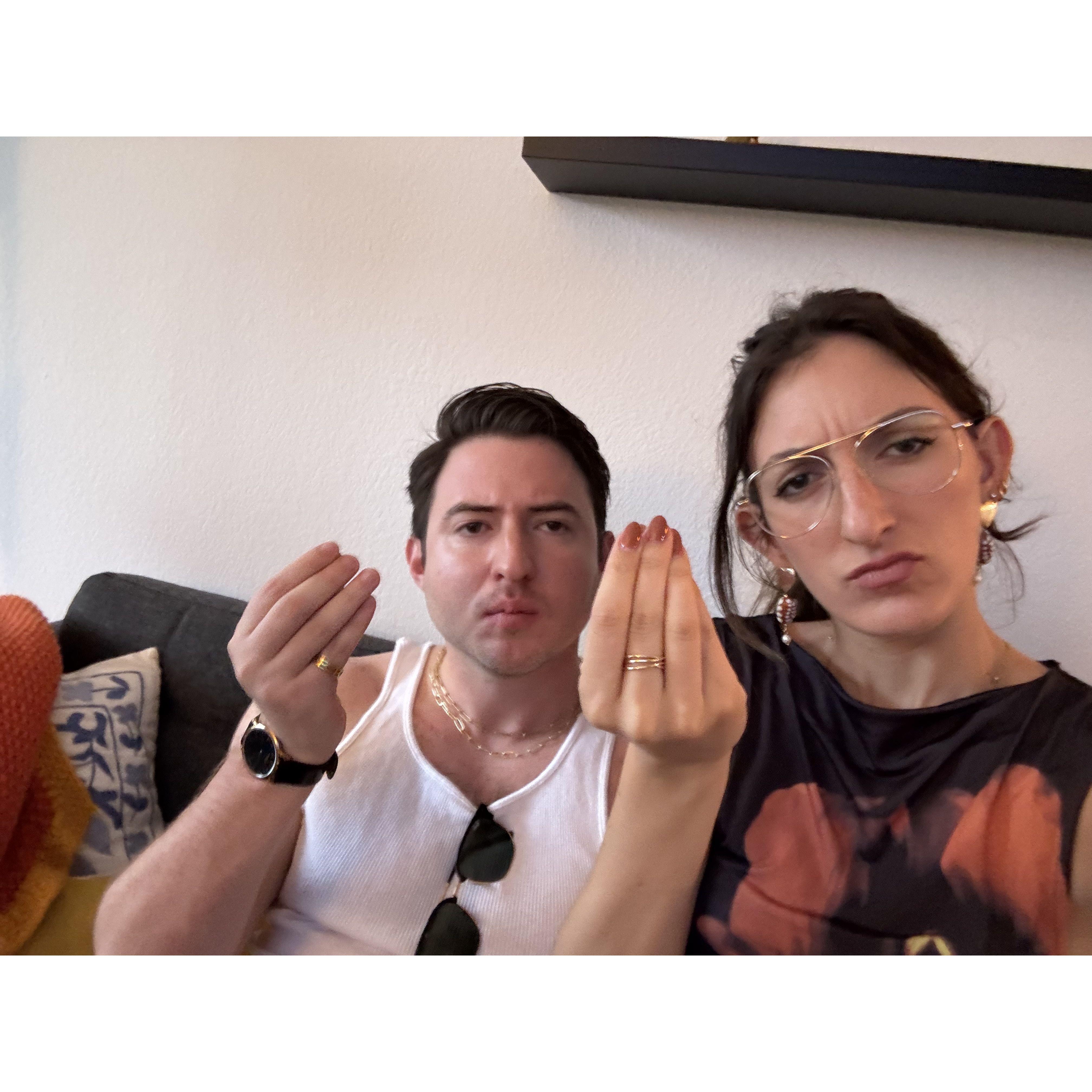 Getting in character for a pasta night we hosted in Austin