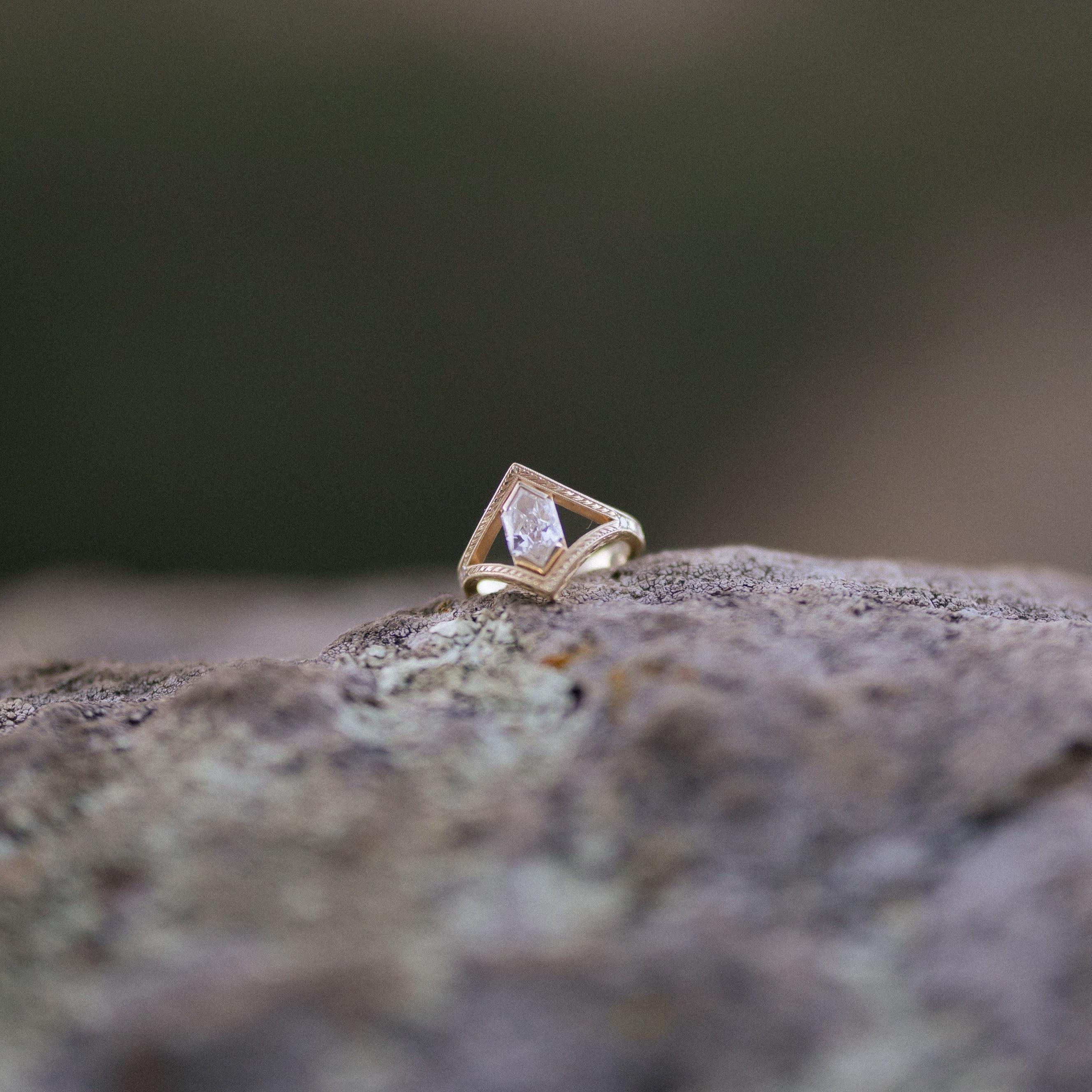 Mads' engagement ring. Nick designed it himself after an extensive research period.