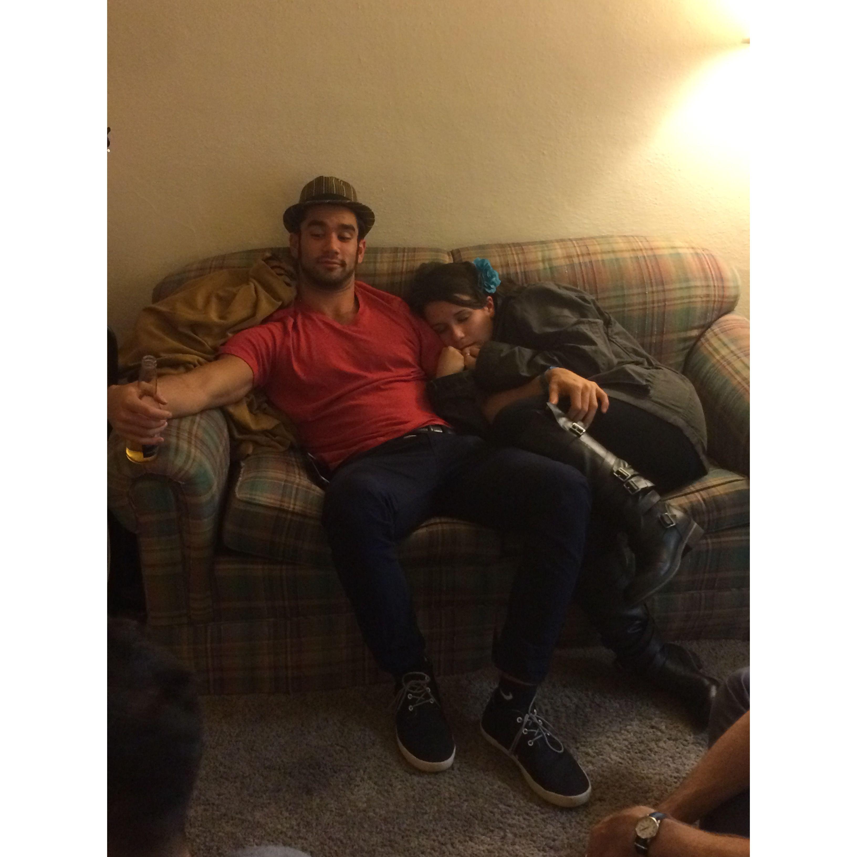 The first picture ever taken of us at a party in Oregon.